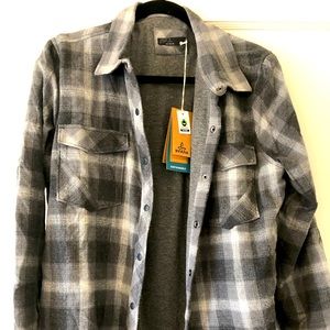 NWT Prana lined flannel top